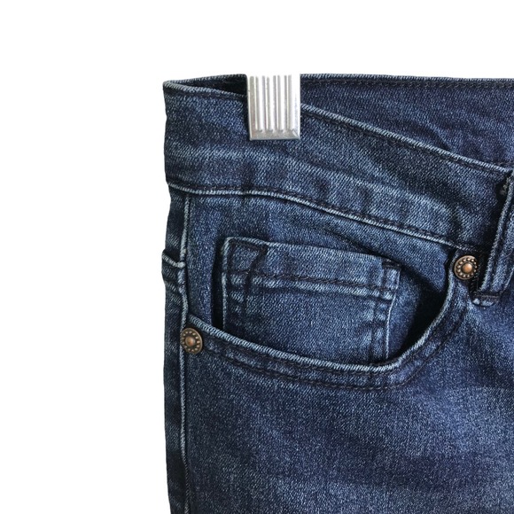 DG2 Diane Gilman Women Wide Leg Jeans boho Blue Floral Embroidered Cotton 4 NWT - Picture 6 of 7